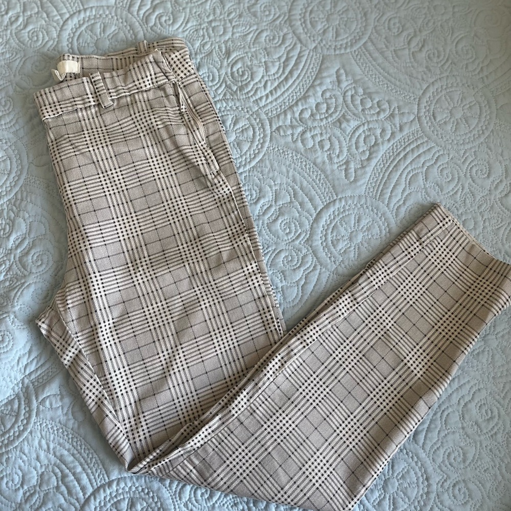 Plaid ankle pants
